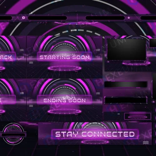 Pink Animated Twitch Package
