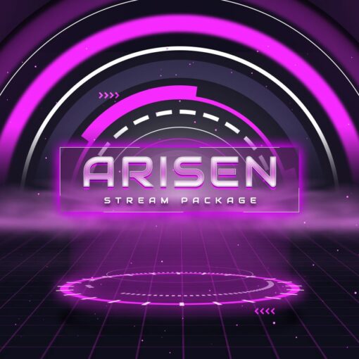 Arisen Pink Animated Twitch Package Thumbnail