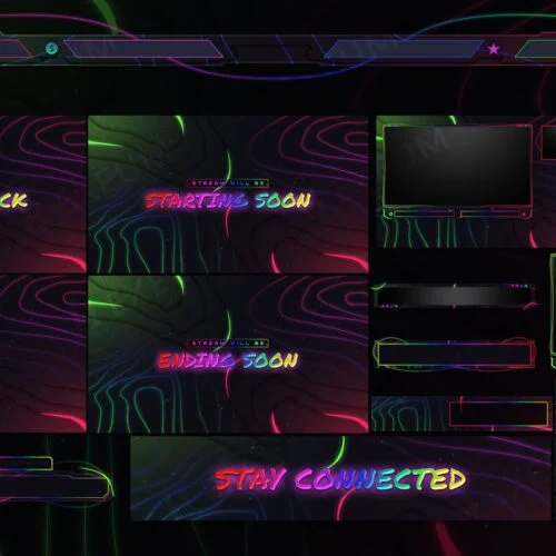 Neon Animated Twitch Package
