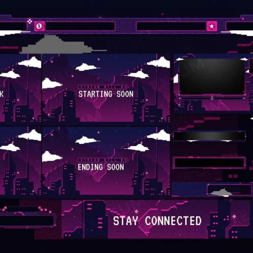 Pixel Animated Twitch Overlay