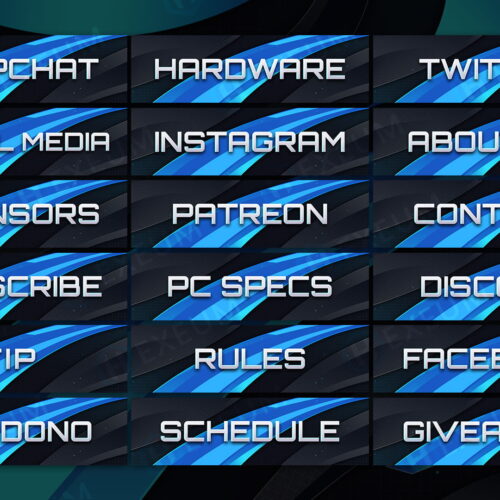 Blue Twitch Panels