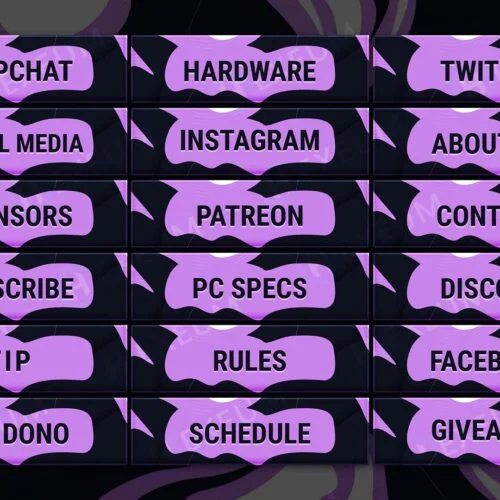 Purple Twitch Panels