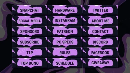 Purple Twitch Panels