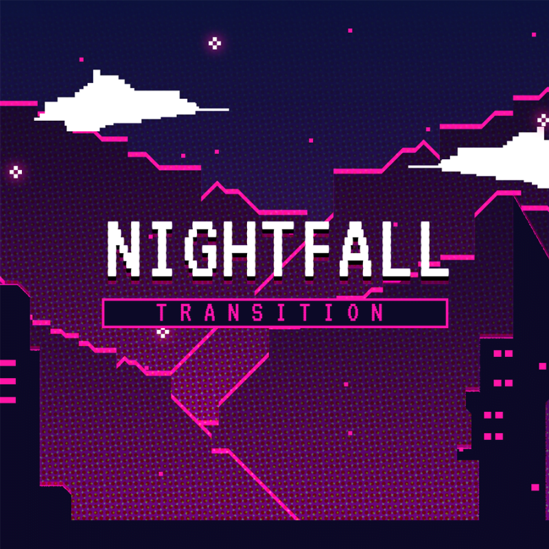 Nightfall Pixel Twitch Transition Retro Animated Stinger Hexeum