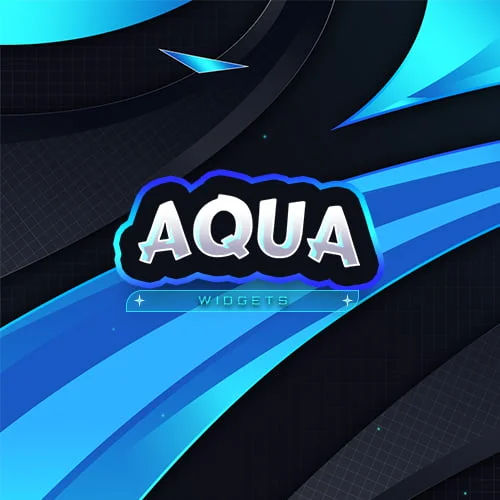 Aqua Blue Streamlabs Widgets