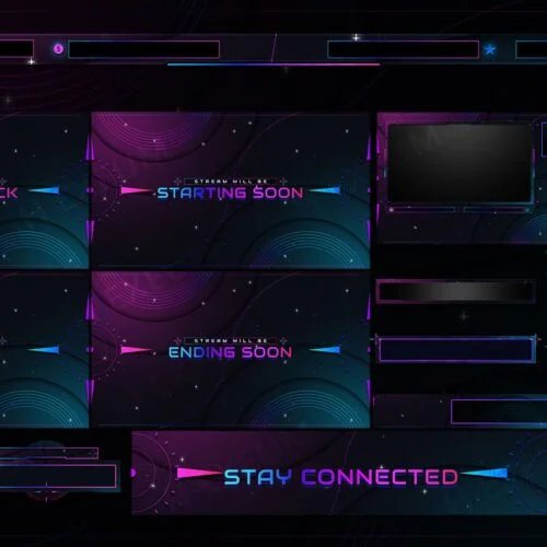 Neon Animated Stream Overlay