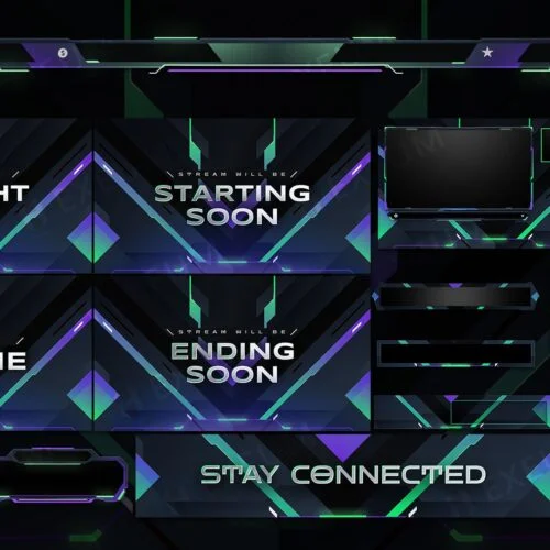 Green Animated Stream Overlay
