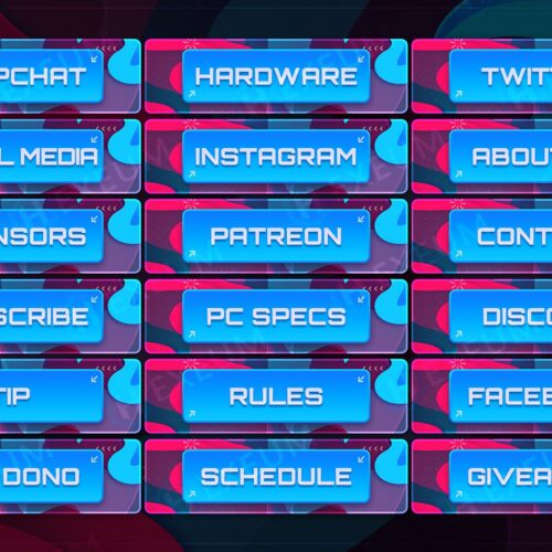 Red and Blue Twitch Panels
