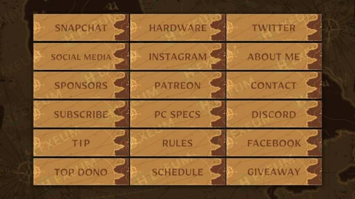 Pirate Map Twitch Panels