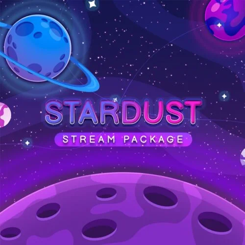 Stardust Space Animated Twitch Overlay