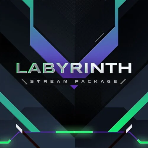 Labyrinth Green Animated Stream Overlay
