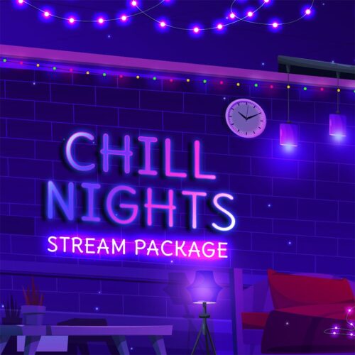 Chill Nights Lofi Themed Animated Twitch Overlay
