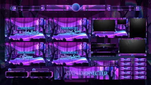 enchanted forest twitch overlay package stream layout