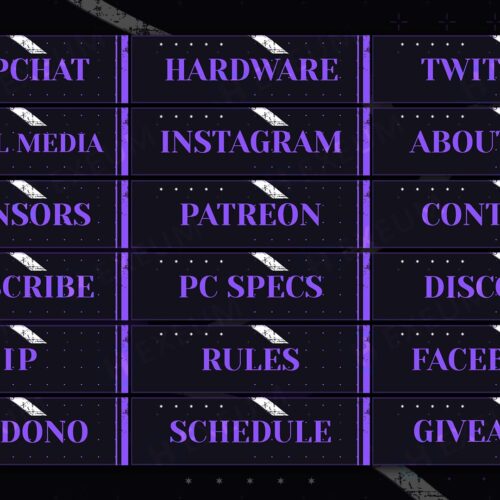 Purple Twitch Panels