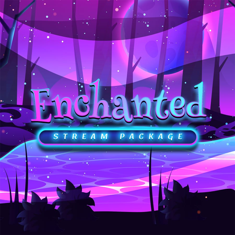 Dark Enchanted Forest Stream Overlays Twitch X 4 (Instant Download) 