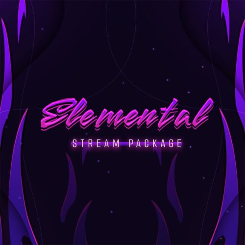 Elemental Purple Animated Stream Overlay
