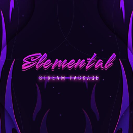 Elemental Purple Animated Stream Overlay