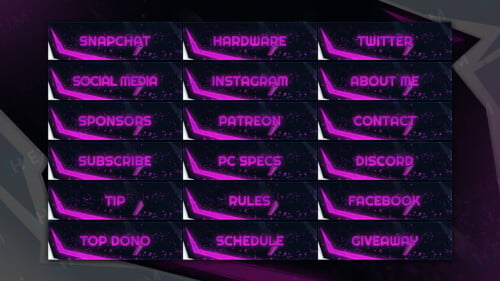 Pink and White Twitch Panels