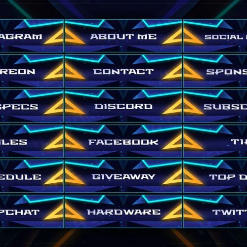 Blue Twitch Panels