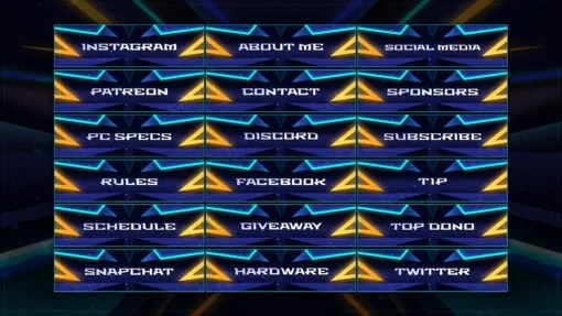 Blue Twitch Panels