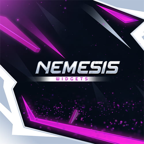 Nemesis Pink and White Streamlabs Widgets