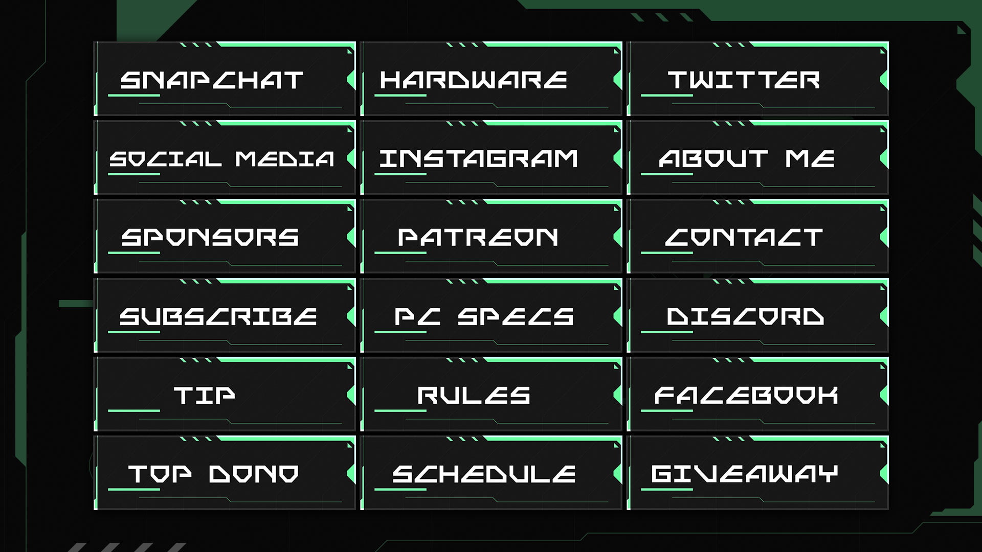 Cyberpunk Streamer Panels for Twitch Discord or (Instant Download