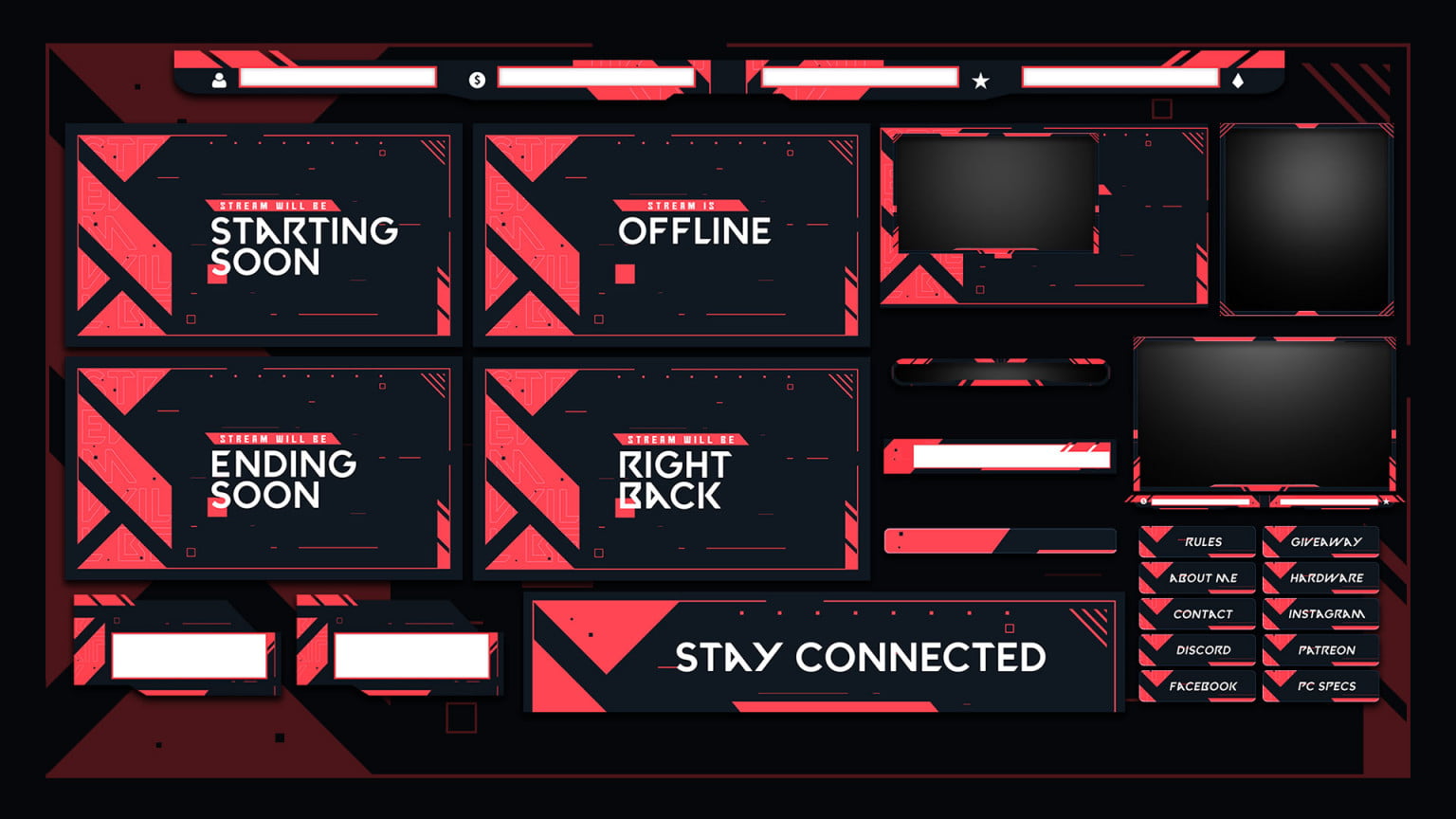 Precision, Valorant Animated Stream Overlay Package - Hexeum