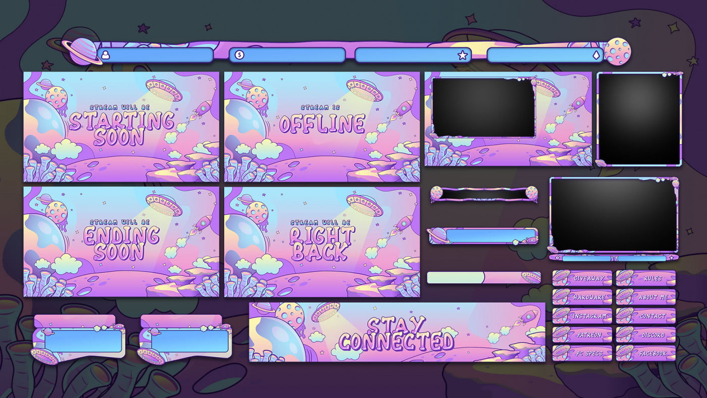 Trippy Twitch Overlay Package for OBS