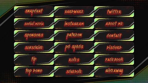 Graffiti Themed Twitch Panels