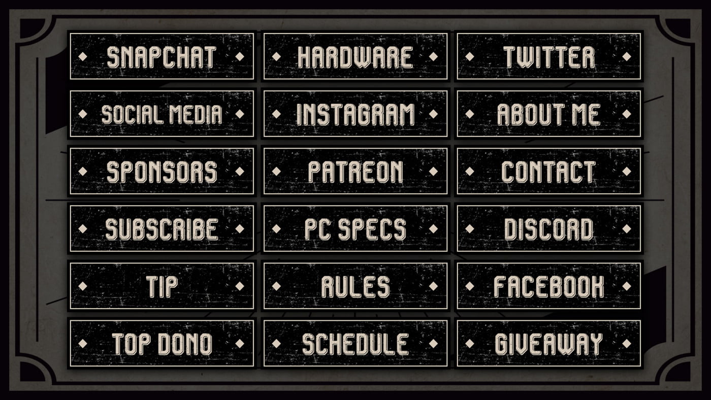 Vintage Twitch Overlay Package for OBS