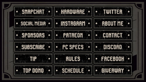 Vintage Twitch Panels