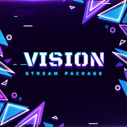 Vision Purple And Blue Animated Stream Overlay