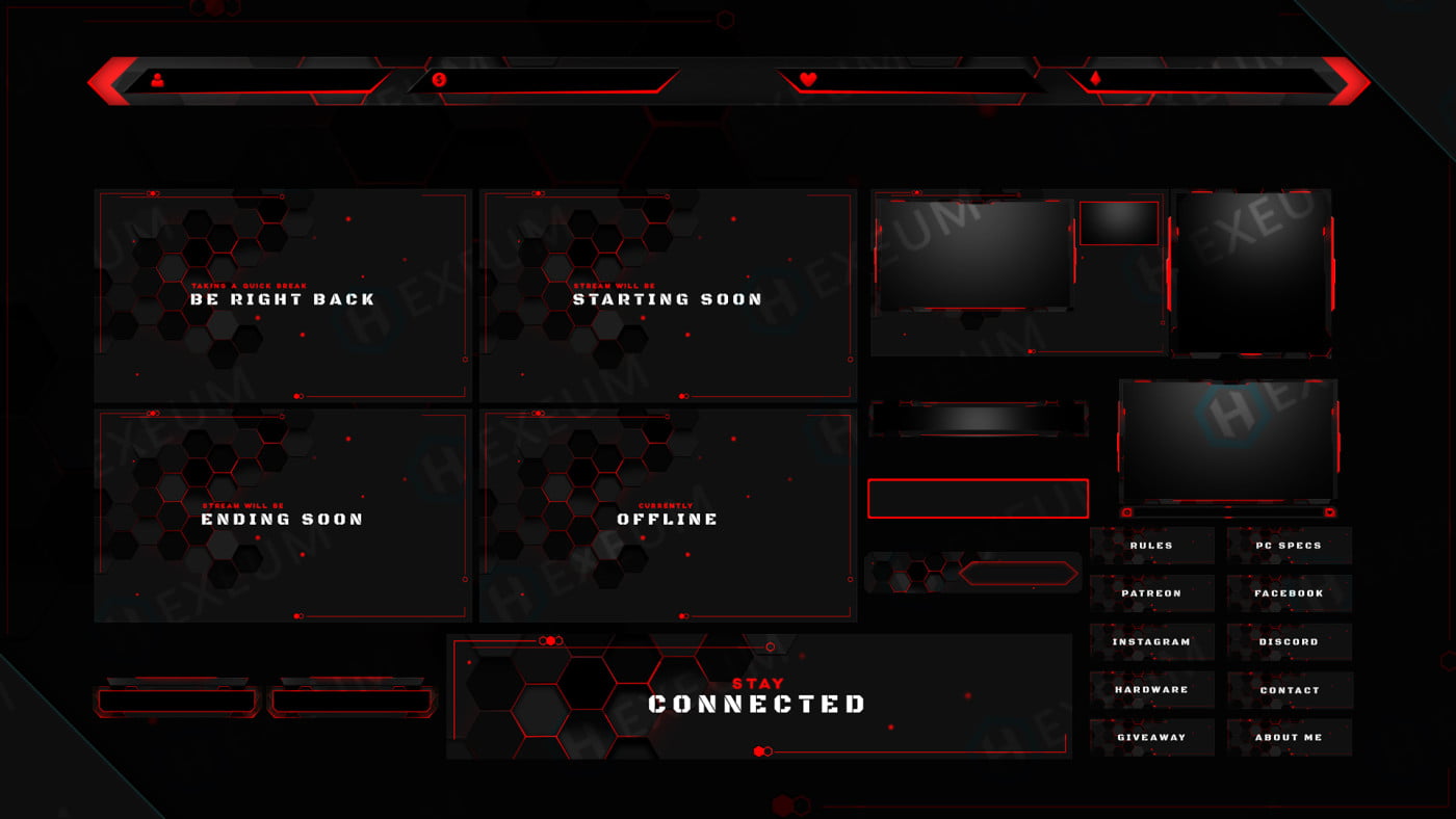 red twitch overlay