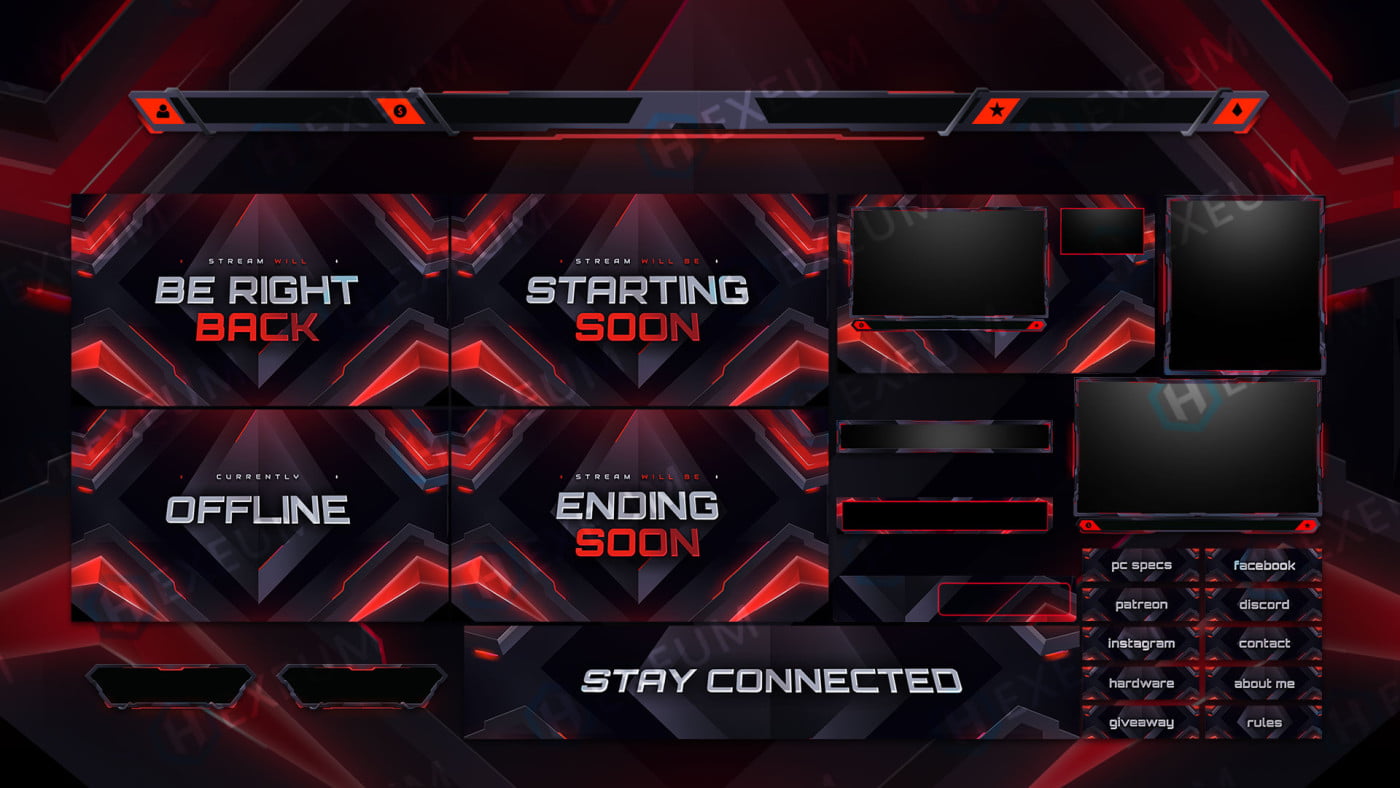 red twitch overlay