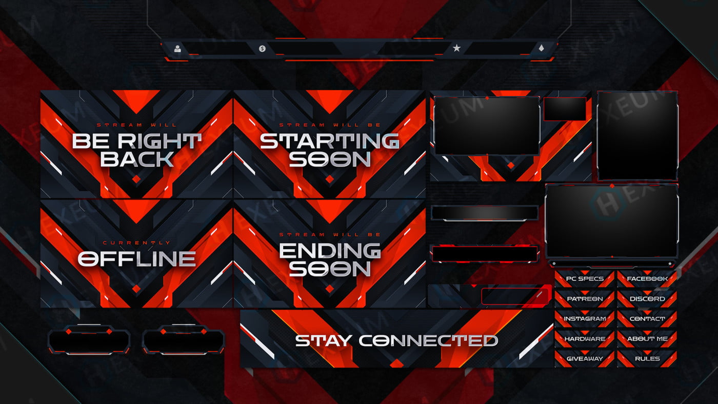 red twitch overlay