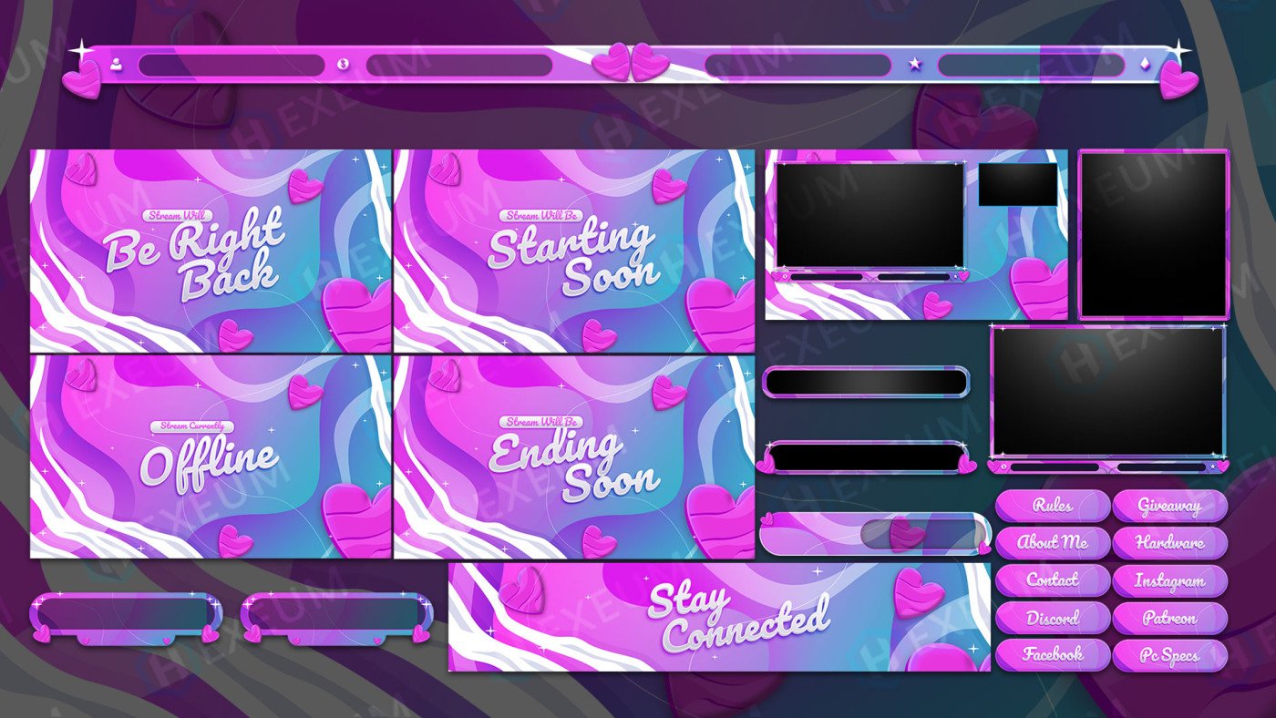 cute twitch overlays