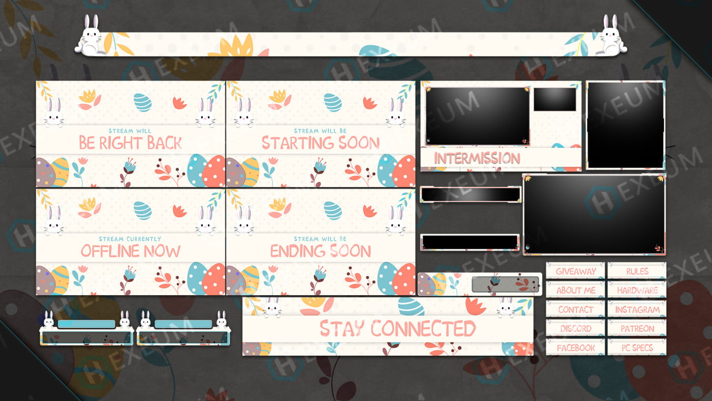 cute easter overlays