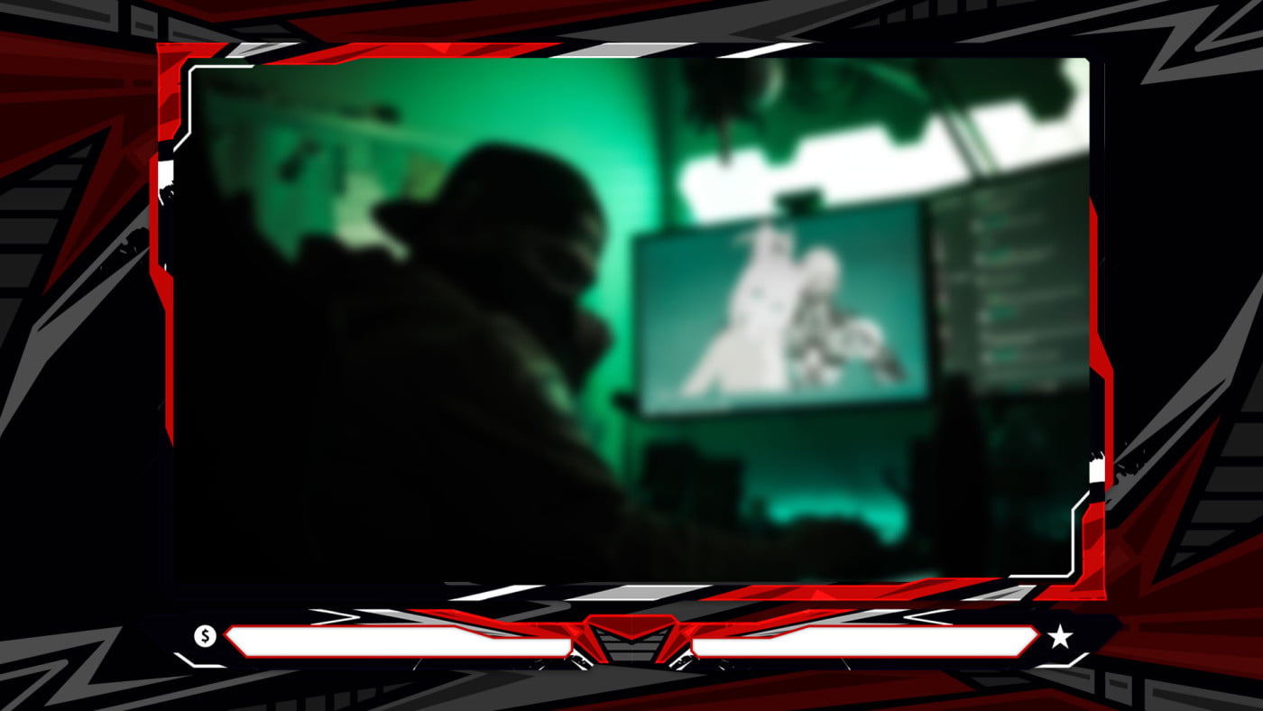 free red webcam overlay