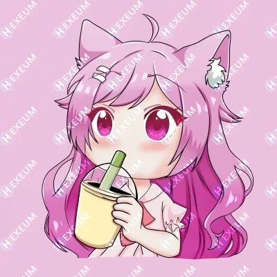 Chibi Girl Stare Twitch Emote