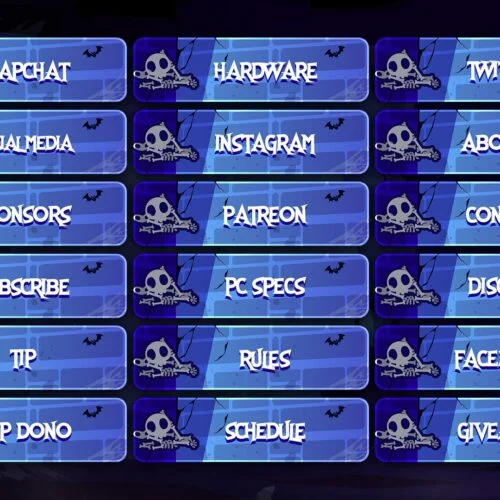 Cute Halloween Twitch Panels