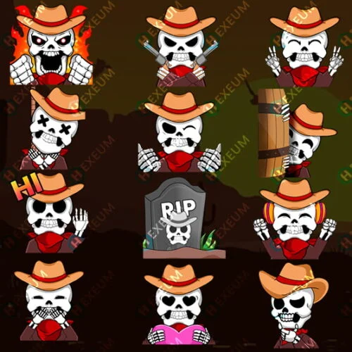 Undead Cowboy Twitch Emotes