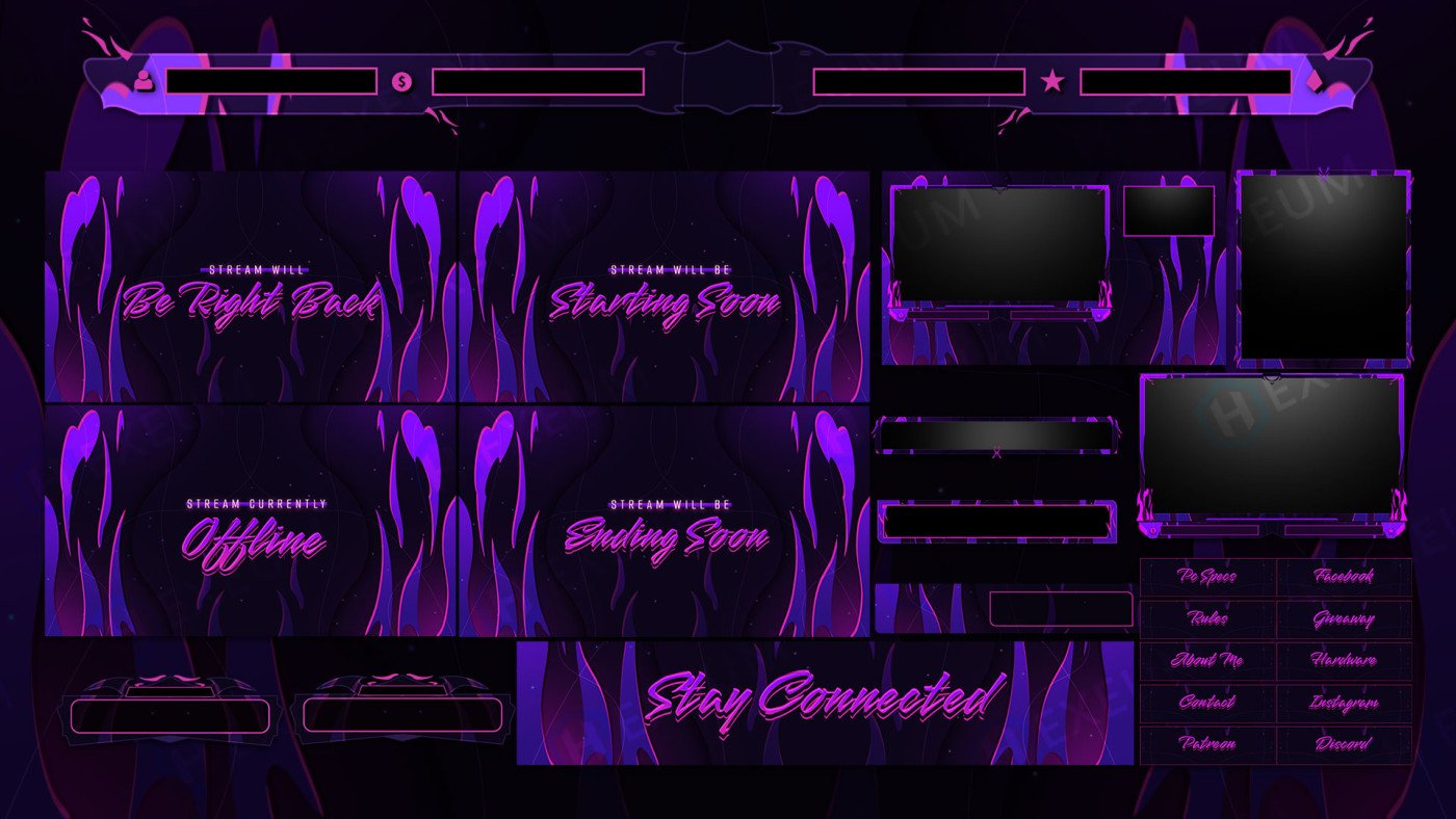 purple twitch overlay