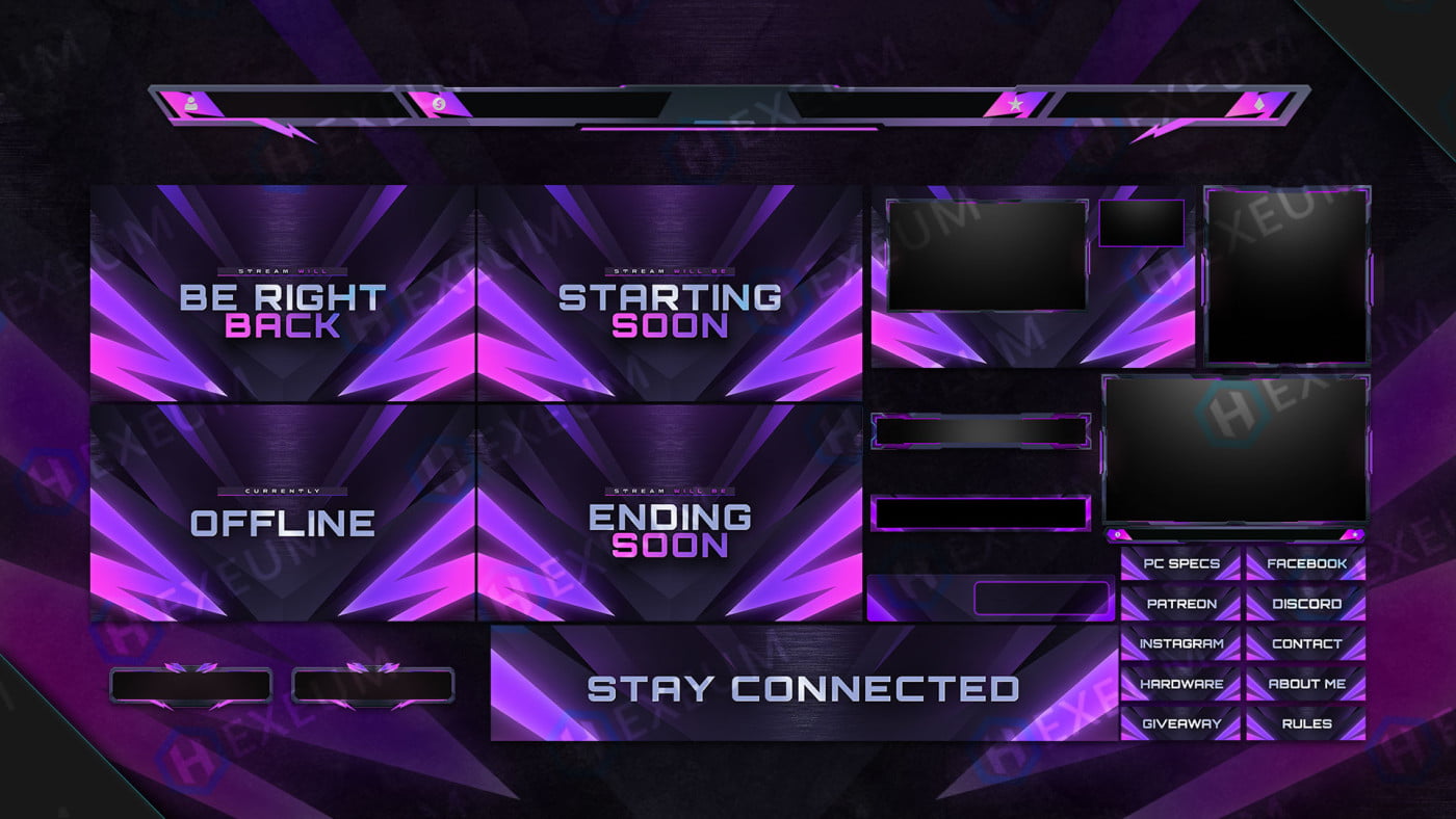 purple twitch overlay