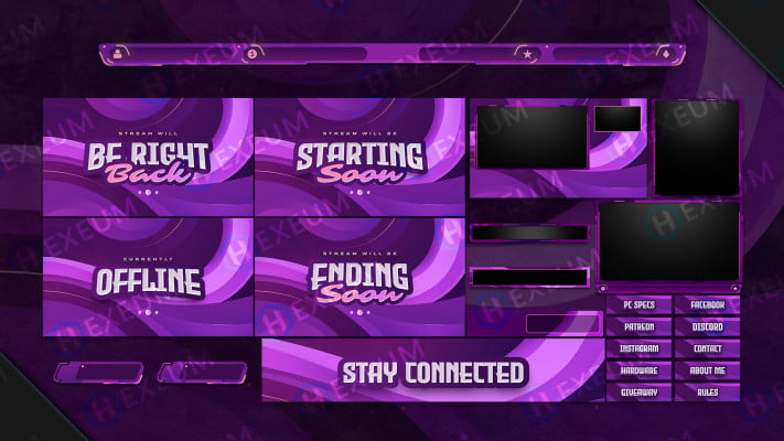 Free Purple Twitch Overlays : Ultimate Collection