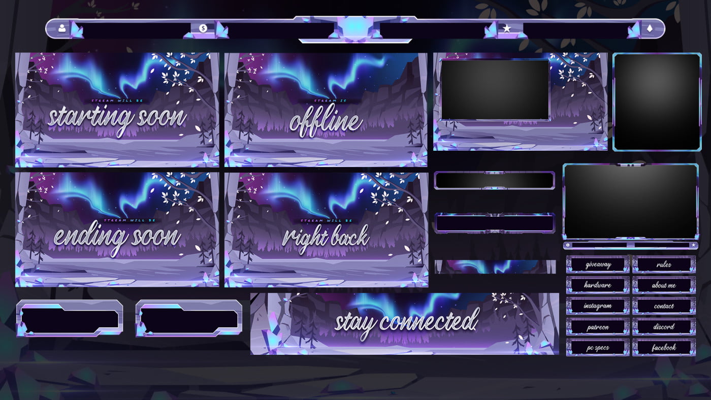 purple twitch overlay