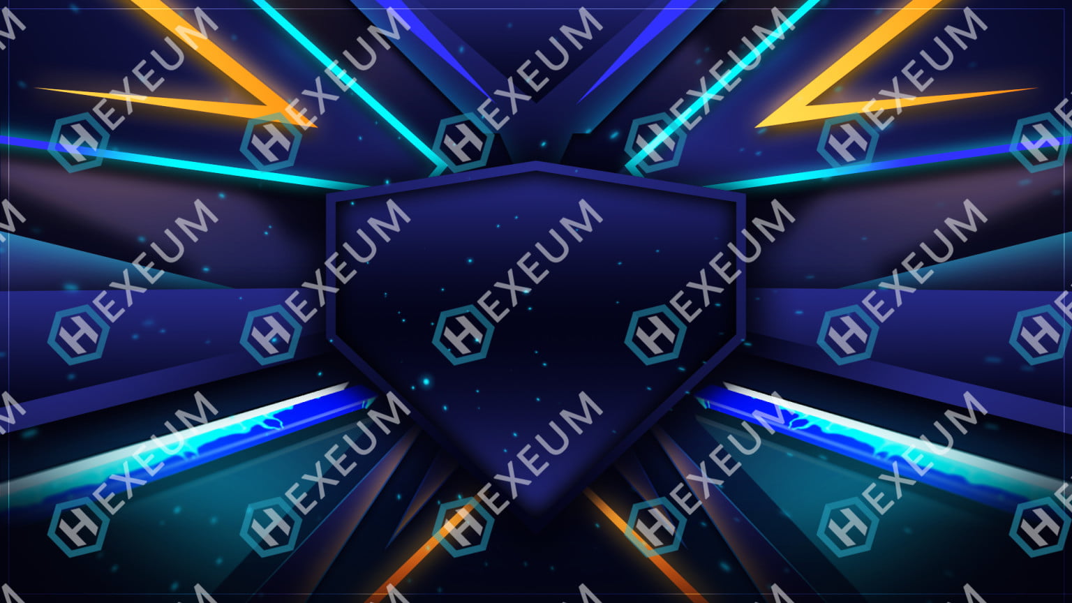 Electro : Blue Stream Background - Hexeum