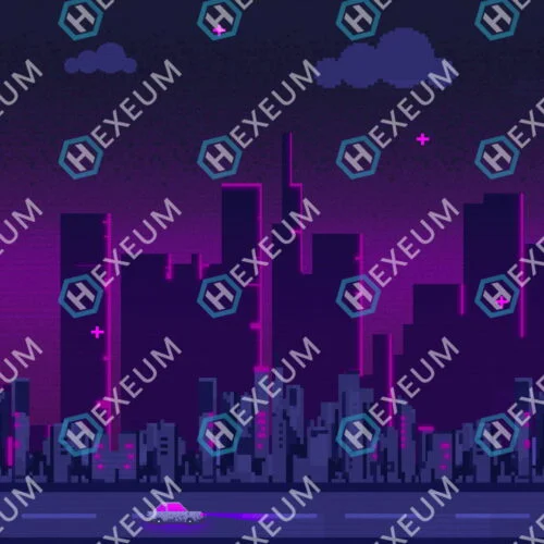 Pixel City Stream Background