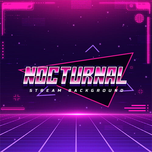 Nocturnal Retro Tech Stream Background