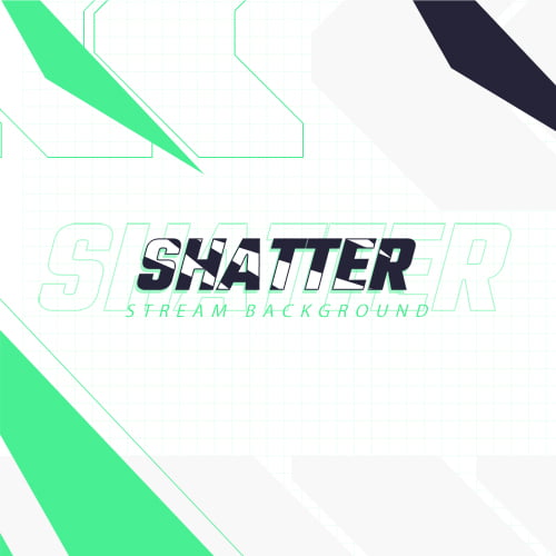 Shatter Green and White Stream Background