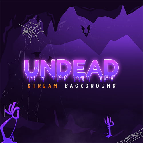 Undead Purple Halloween Stream Background